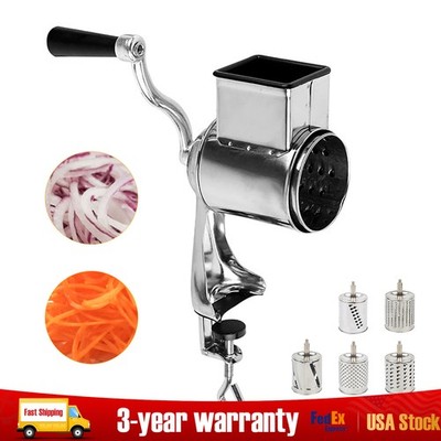 Rotary  Shredder Cheese Grater Manual Vegetable Grinder Stainless Steel