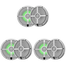 Wet Sounds Marine RECON Series White XW Grill RGB Lighted Boat Speaker Bundle...