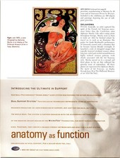 Anuncio impreso revista anatomía posturepédica sellada como función años 90 vintage