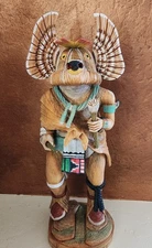 Hopi Owl "Mongwa" Kachina  12.5" By Renowned Artist Albin Kewanwytewa