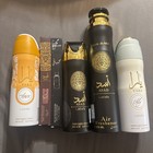 Yara Bundle of 6 Products including air freshener and perfume sprays and roll on