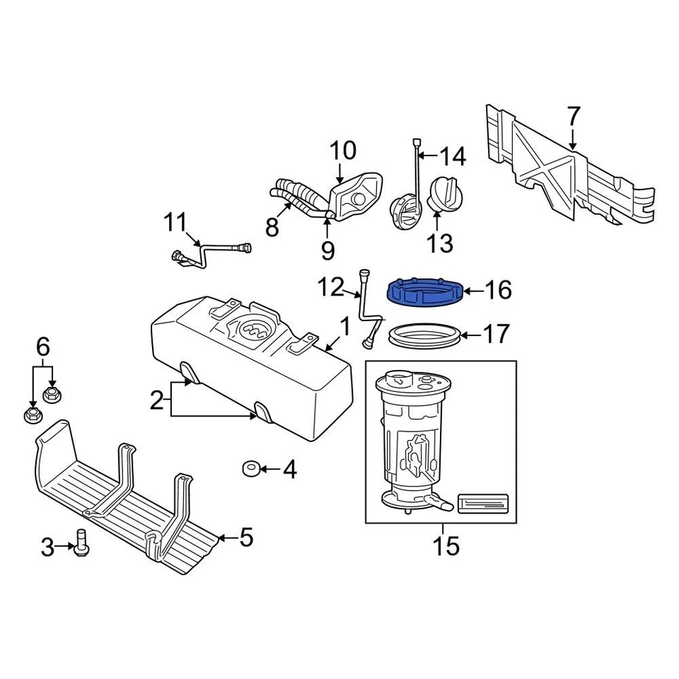 For Ram Dakota 2011 Ram 52110282AA Fuel Tank Lock Ring Foto 3 de 3