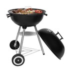 Kugelgrill Holzkohle Standgrill mit Deckel Grillwagen Rundgrill BBQ mit Rollen
