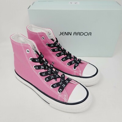 Jenn Ardor JA Sport Women's Sneakers Sz 6 M Pink Canvas High Top