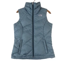 The North Face Bella Luna Vest Womens XS Blue 550 Quilted Down Insulated Jacket