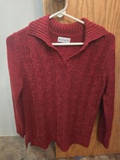 White Stag Collared Sweater Womens M/L