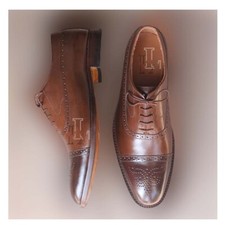 Handmade Men's Brown Genuine Leather Shoes, Dress Formal Shoes, Sale !!