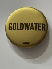 Classic 1964 Barry Goldwater 2 1/4” Gold Cello Campaign Button