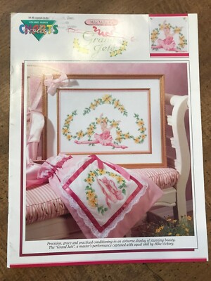 Ballet designs ''Grand Jete'' Cross stitch book w/color charts