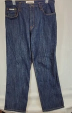 Rocawear Jeans Mens 38 Blue Straight Leg Dark Wash 100% Cotton Denim