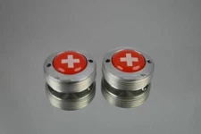 dust caps Swiss Switzerland flag fit shimano campagnolo ofmega suntour crankset