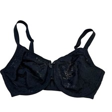 Wacoal Halo Lace Womens Black Lace Underwire Bra 32DD