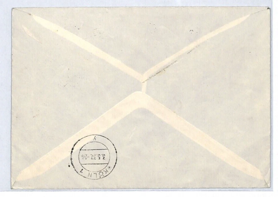 GERMANY Zeppelin HINDENBURG *Final Flight* 1937 Cover DEUTSCHLANDFAHRT Drop LZ83 - Image 2 of 4