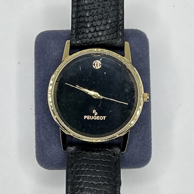 Peugeot Gold and Black Watch with Leather Strap - New Battery! Men main image 4