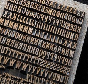 Bookbinding Brass Type set 0.31" embossing gold finishing bookbinder gilding -~-