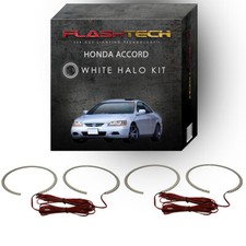 White Angel Eye Led Headlight Halo Kit For 1998-2002 Honda Accord Headlights