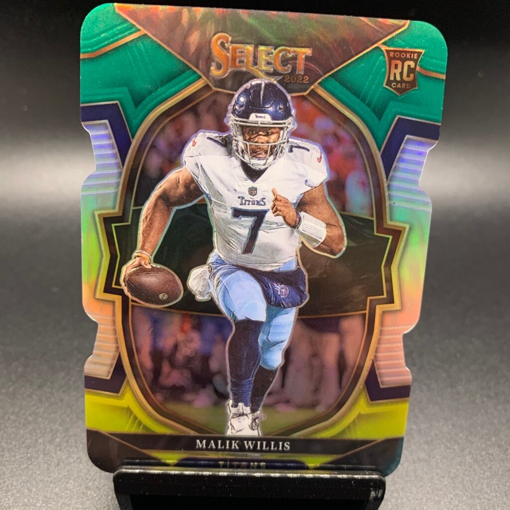 2022 Panini Select #38 Malik Willis Green Yellow Die-Cut RC Tennessee Titans