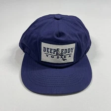 Deep Eddy Vodka Hat Cap Men’s Navy Blue Snapback Austin Texas