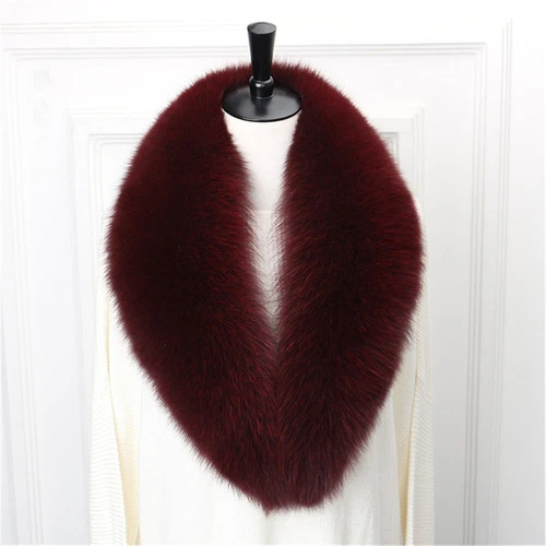 100CM Real Fox Fur Scarf Collar Women Winter Neck Warm Fox Scarves Unisex Shawl - Bild 13 von 47
