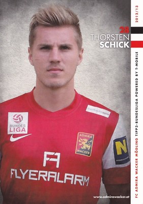 FOOTBALL player card THORSTEN SCHICK team FC ADMIRA WACKER MODLING