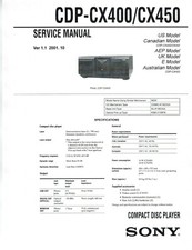 SONY CDP-CX400 CD/DVD Service & Operating Man...