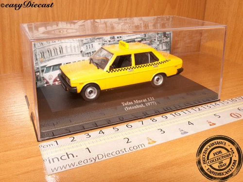 TOFAS MURAT 131 ISTANBUL TAXI CAB 1:43 1977 TURKEY MINT WITH BOX ART!!!