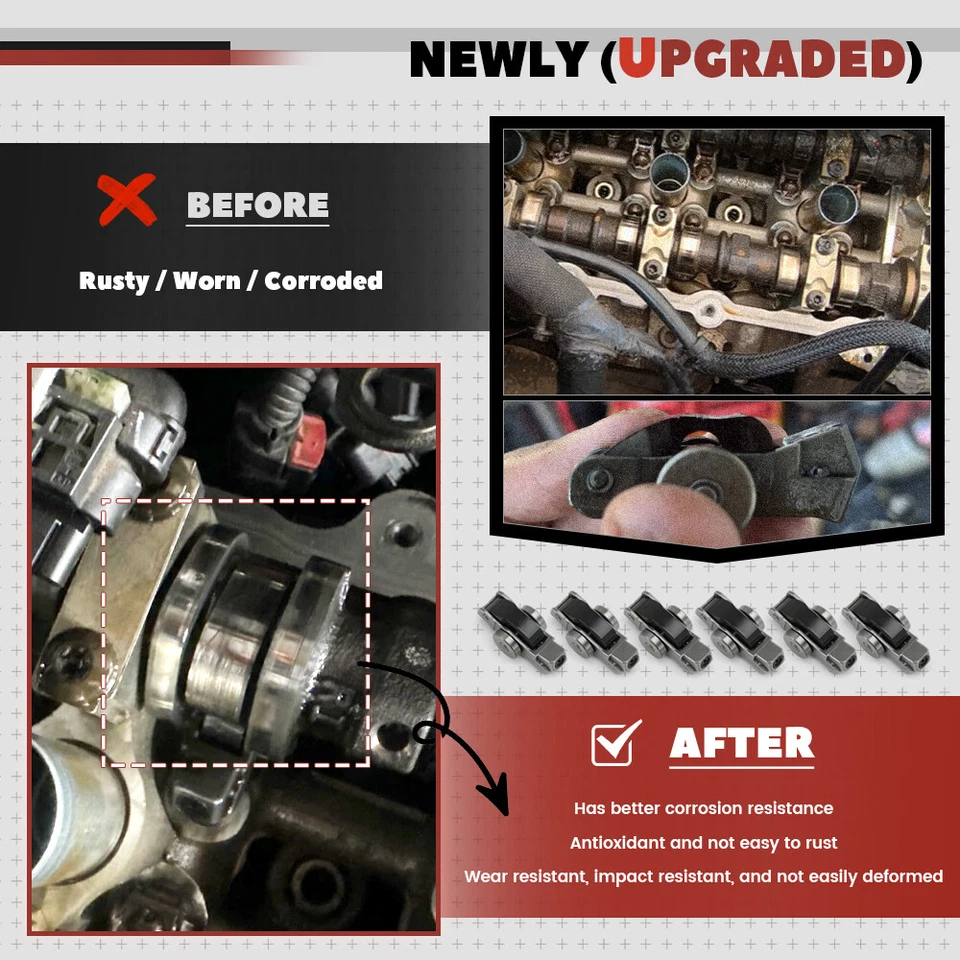 6x Valve Rocker Arms 5047896AD For Chrysler Pacifica Dodge Durango Jeep Wrangler Foto 4 de 4