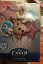 5 Piece Frozen Olaf Foil Mylar Balloon Bouquet Party Decorating Supplies