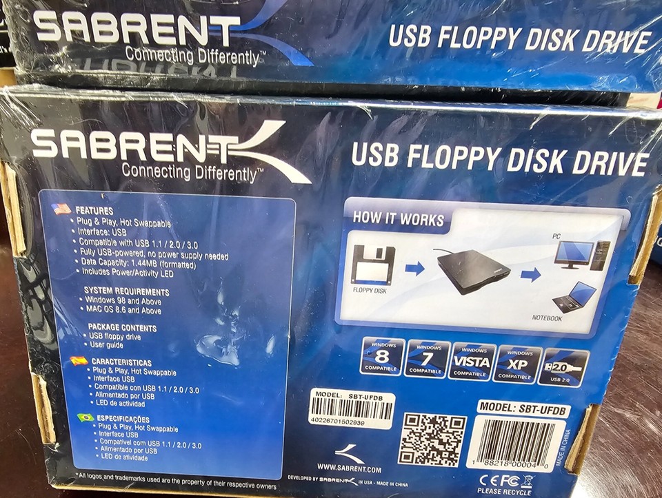 SABRENT USB Floppy Disk Drive NEW SEALED BOX eBay