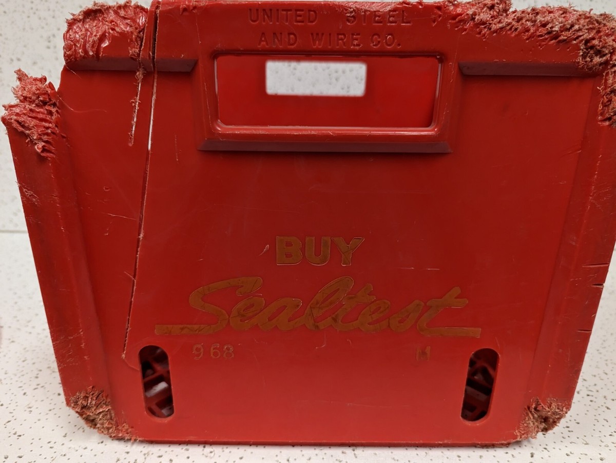 Vintage Sealtest Dairy Plastic Milk Crate Red Vintage VTG 1960s
