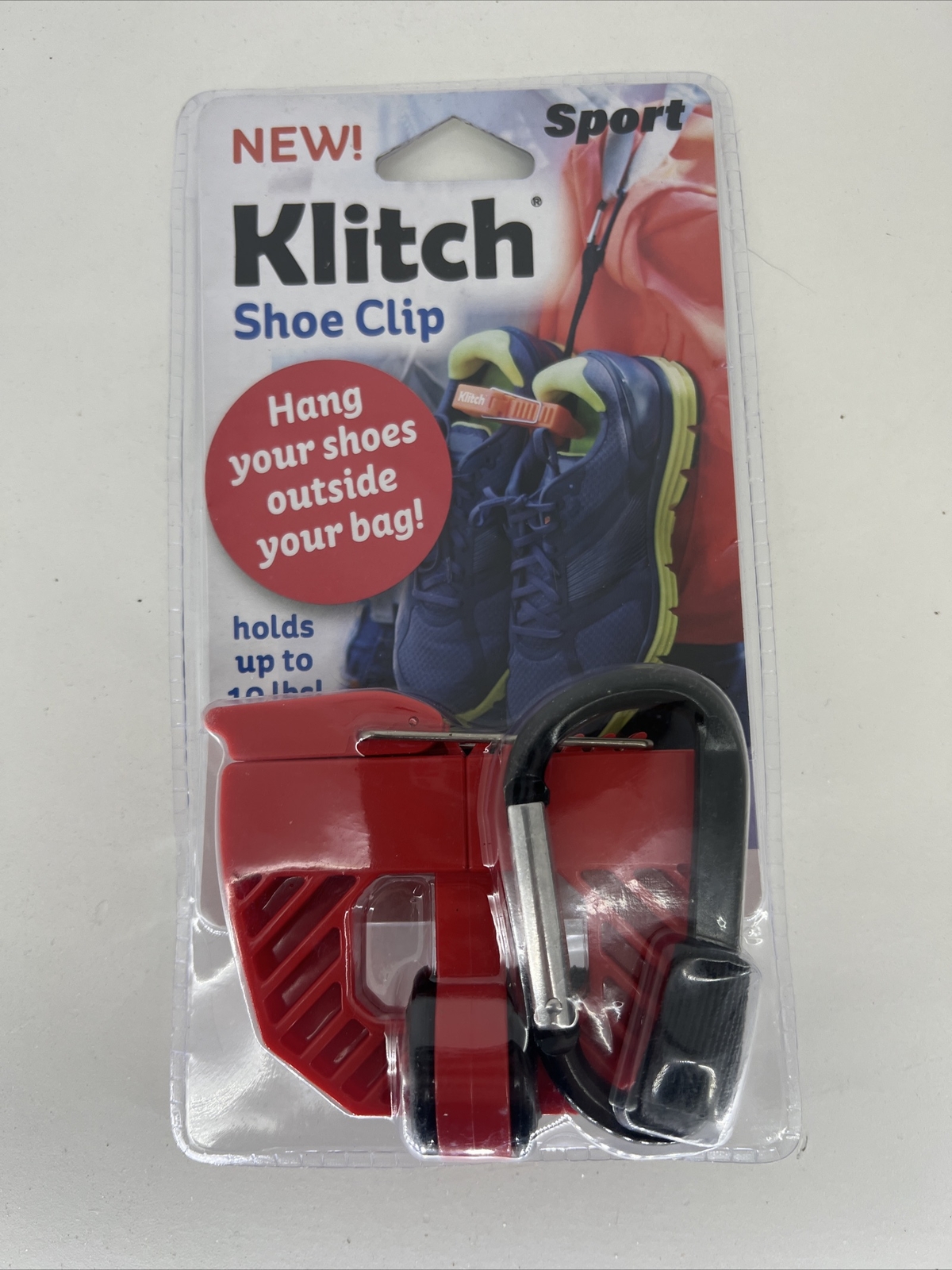NEW! Klitch Shoe Footwear Clip Hanger for Hiking, Gym, Work, School