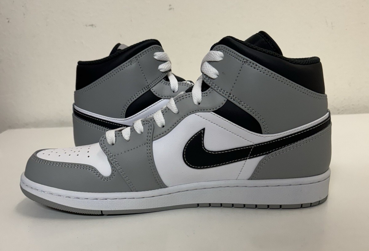靴 Nike Air Jordan 1 Mid \"Light Smoke Grey Jordan Mens Air 1 Mid Light Smoke Grey 554724 092 Size - 13