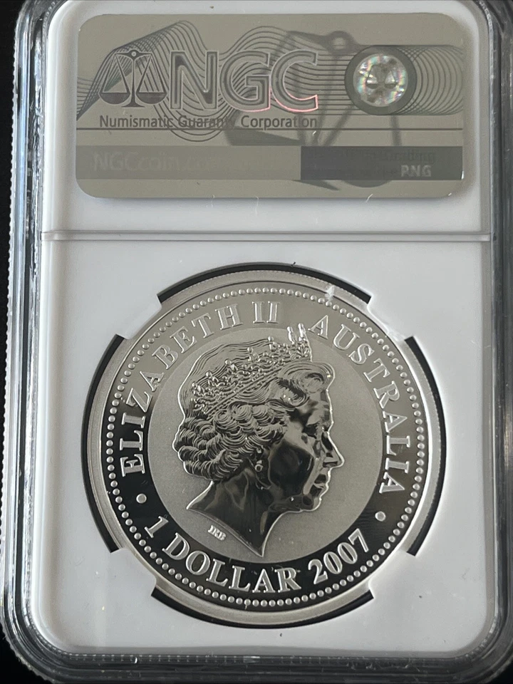 2007 Australia S$1 2008- Year of the Rat MS70 NGC (1184) - Image 3 of 4