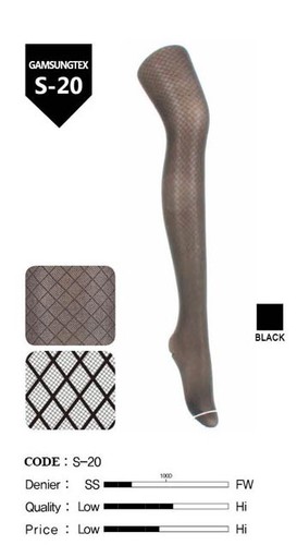 Girl Women's Black Colour Patterned Panntyhose Footed Stockings -Made in Korea!! - Picture 3 of 22