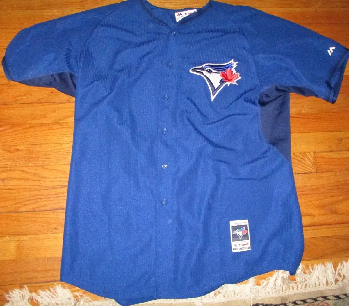 Blue TORONTO BLUE JAYS Jersey Size 52 Majestic Authentics Cool Base Sewn