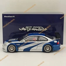 DCM 1:18 BMW M3 GTR E46 2001 Need For Speed Metal w/1/87 Keychain Blue Diecast