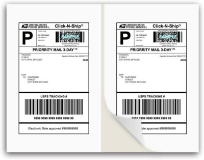 1000 8.5x5.5 Half Sheet Shipping Labels 2 per Sheet for Laser & Inkjet Printers