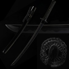 30'' All Black T10 Steel Japanese Samurai Wakizashi Sword Katana Razor Sharp