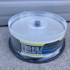 25 Optical Quantum 6x 50GB Blu-ray Double Layer BD-R DL Logo Top OQBDRDL06LT-25