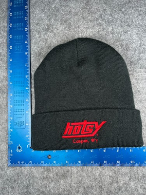 #ad Hotsy Casper WY Beanie Toque Adult One Size Black Knit Acrylic Poly Lined Ski $13.19