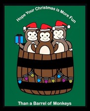 Hope Your Christmas More Fun Than Barrel Of Monkeys Refrigerator Fridge MAGNET