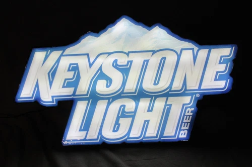 Vintage Coors Keystone Light Beer LED Sign 24x14 - NICE,  USA