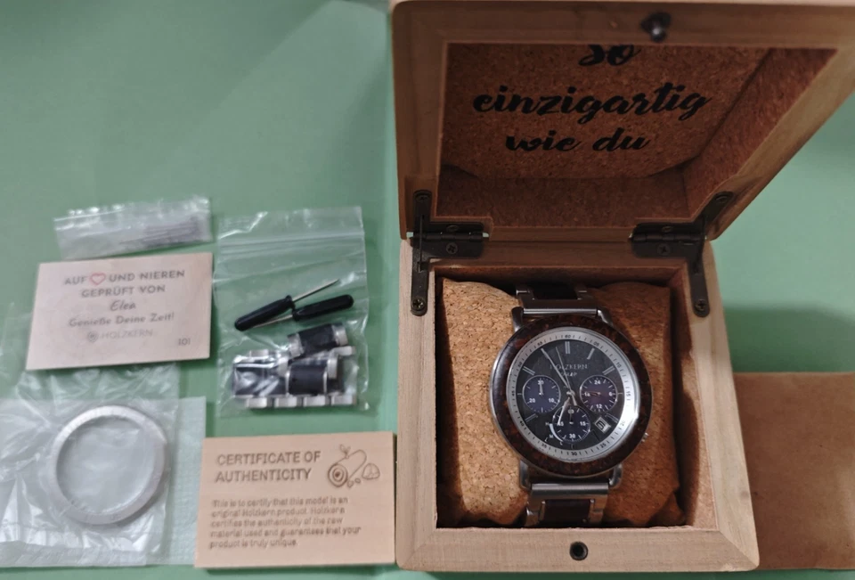 Holzkern Chronograph Corretto limited Edition Armbanduhr - Bild 3 von 4