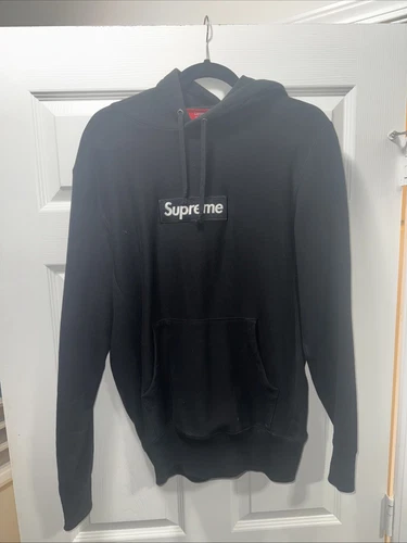 Sweat à capuche logo Supreme Box F/W 2016 noir taille L