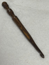 Beautiful Hand carved BECOTE WOOD YARN CROCHET HOOK size J