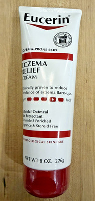 Eucerin Eczema Relief Cream 8 oz Fragrance & Steroid Free moisturizer Ceramide 3