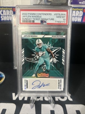 2022 Panini Contenders JAYLEN WADDLE Sunday Ticket Signature #/99 PSA 10 POP 1