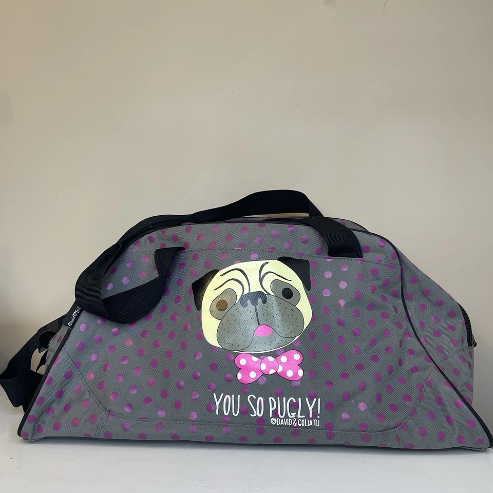 David & Goliath You So Pugly Pug Large Holdall Travel Holiday Weekend Bag - Image 2 of 4
