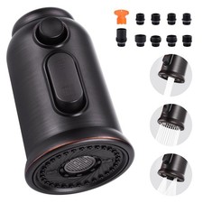 Pull Down Faucet Head Replacement,3-Function Kitchen Faucet Spray Head with 9...