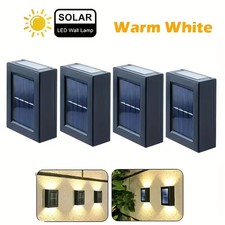 4x Solar Deck Lights Outdoor Step Stair Lights LED Fence Garden White Light U1